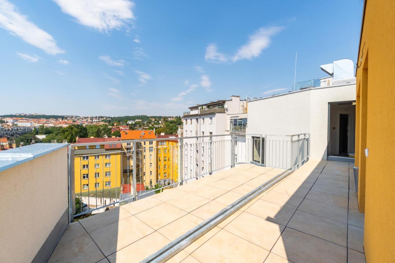 Penthouse # 81 With Panoramic City View In Elite Rezidence With Free Parking Prag Exteriör bild